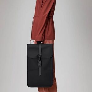 NEW Rains Black Backpack Unisex